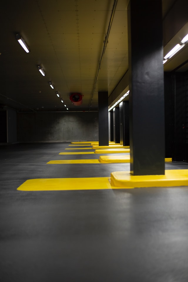 truck loading bay floor coated with epoxy flooring by epoxy contractor